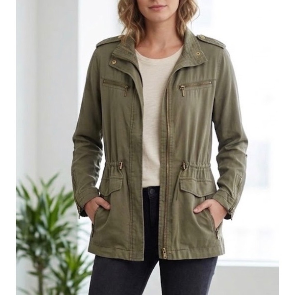 Altar'd State Ivy Green Tencel Military Utility Jacket NWT Small